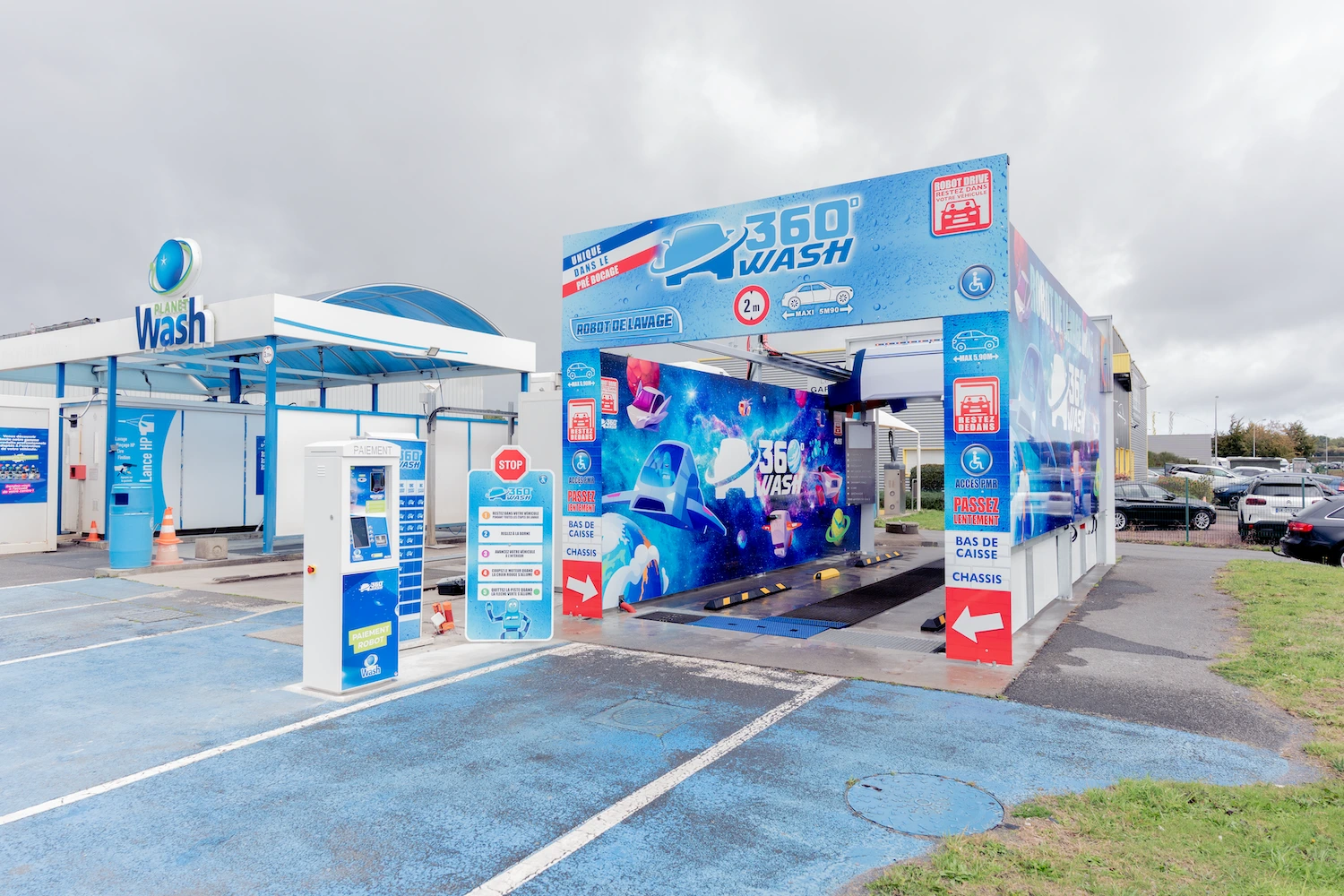 Interior view of the washing robot
